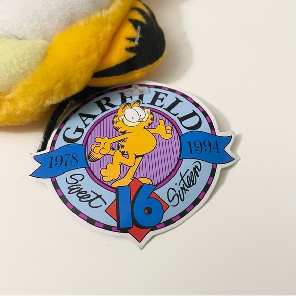 Vintage 90s Garfield Plush Pouch Daniel & Co Sweet Sixteen - Picture 4 of 13